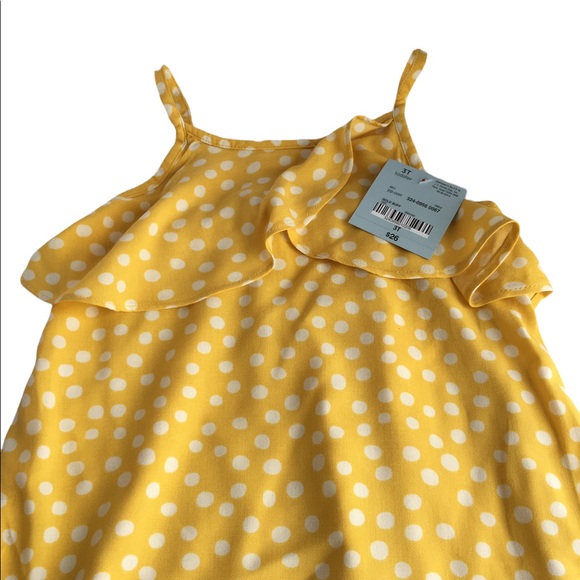 Oakie Dokie Yellow Sun Dress 3T NWT Cute Ruffle on bodice. Ruffle on bottom. - Picture 7 of 10